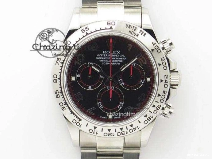 0522 Chic Daytona 116518LN YG JH Best Black Gold Dial On Rubber Strap A4130 (Free XS Rubber ) 3458